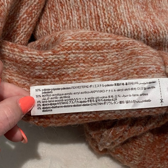 Zara ombré oversized Turtleneck Sweater alpaca blend 16562 - Picture 8 of 10